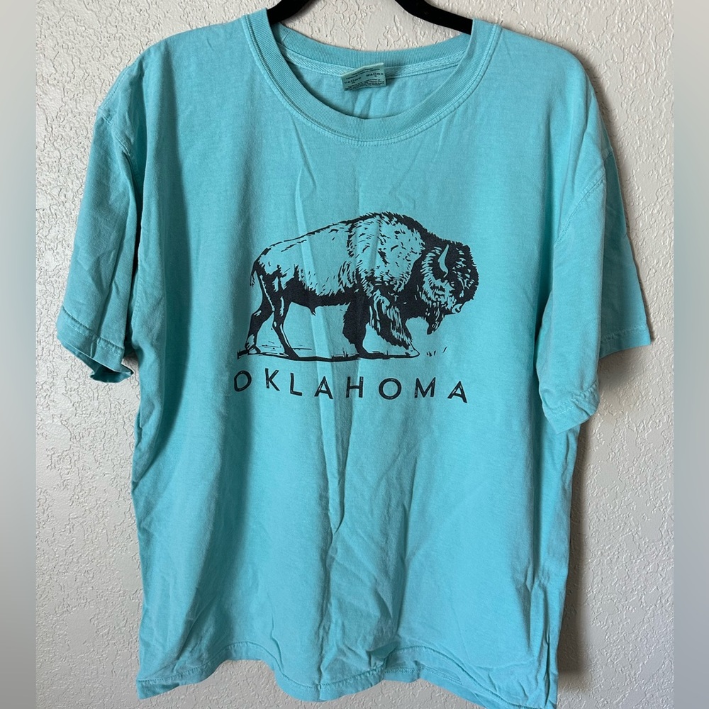 teal Oklahoma tee